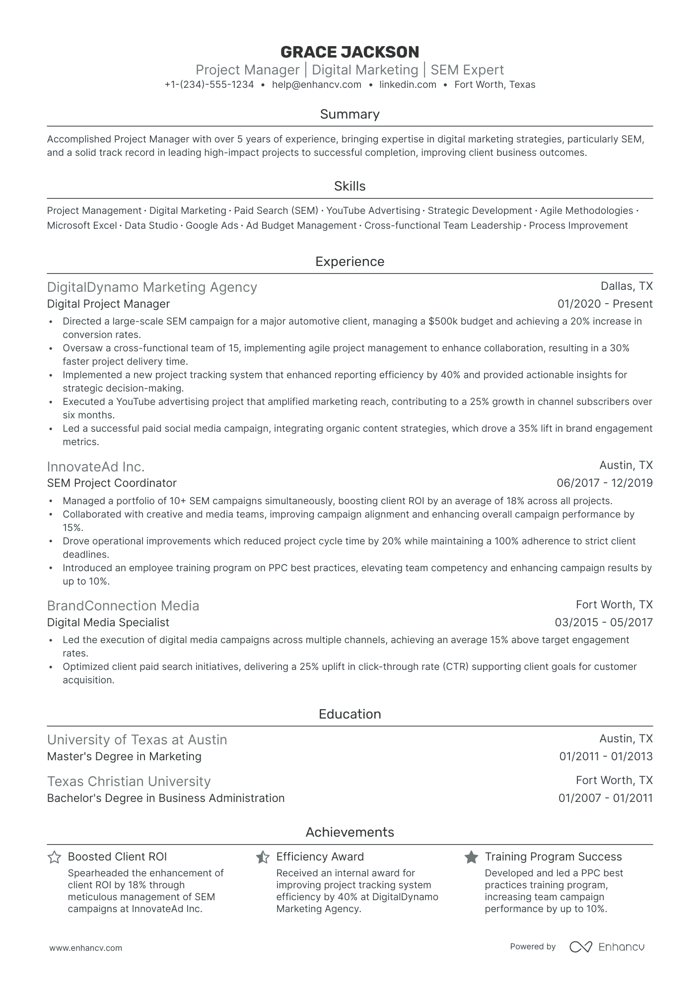 5 Freelance Project Manager Resume Examples & Guide for 2024