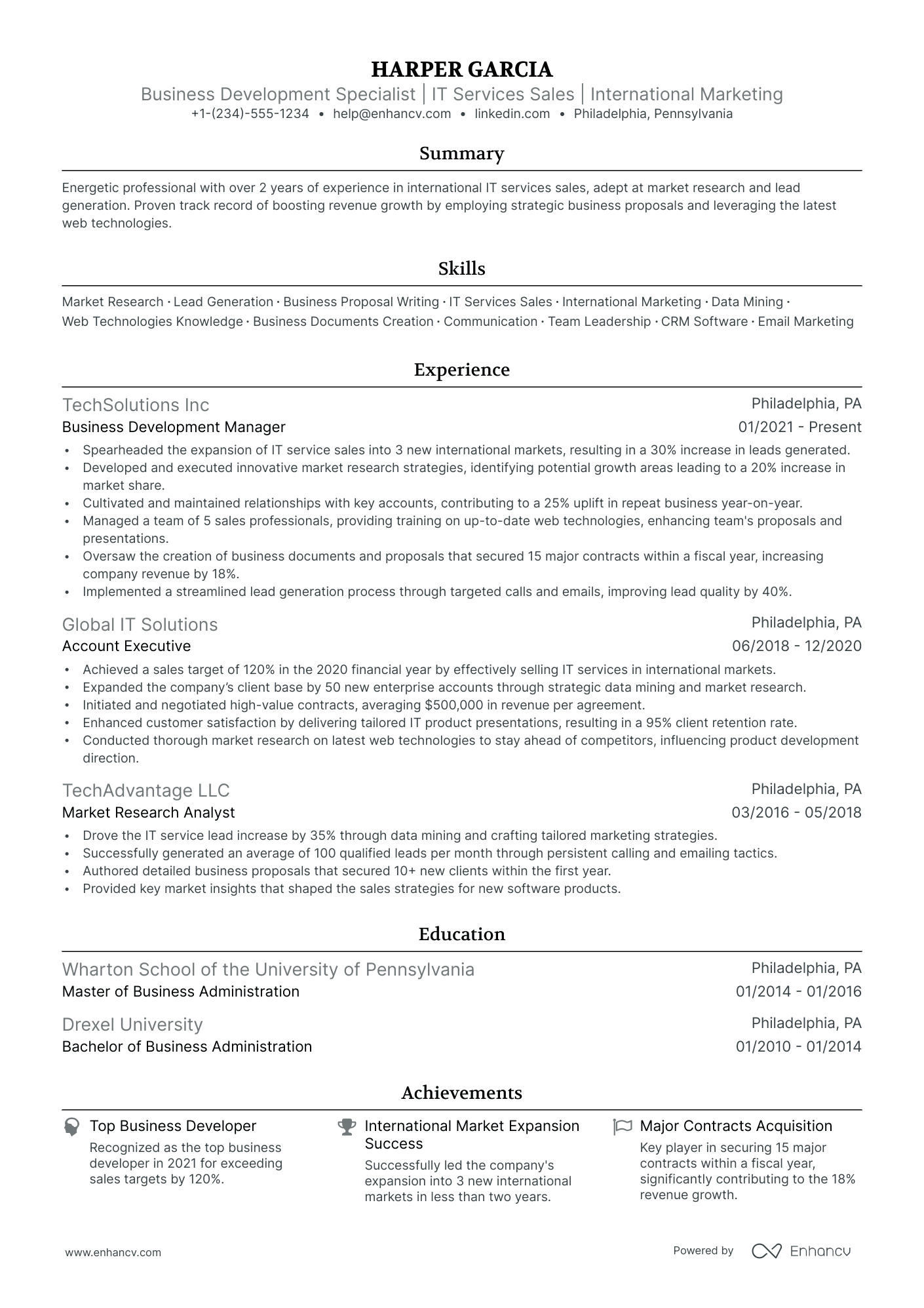 5 Business Development Executive Resume Examples & Guide for 2024