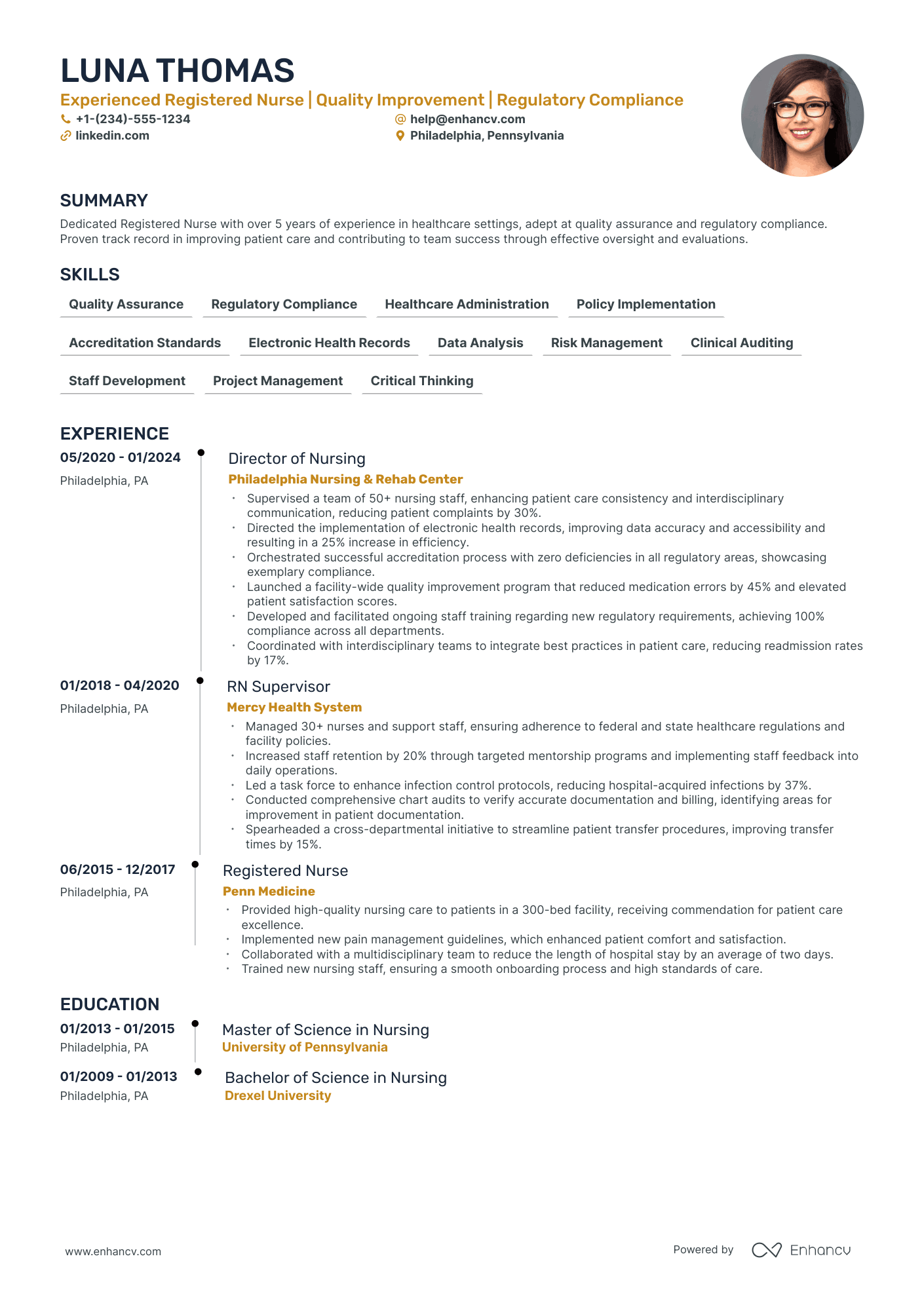 5 Charge Nurse Resume Examples & Guide for 2024