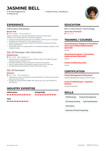 5 Informatica Resume Examples & Guide for 2023