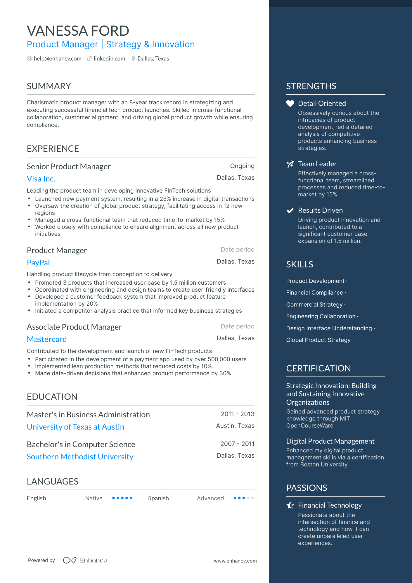 5 Senior Product Manager Resume Examples & Guide for 2024