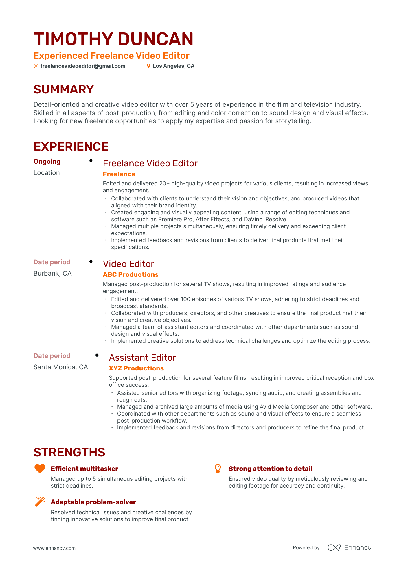 5 Freelance Editor Resume Examples & Guide for 2024