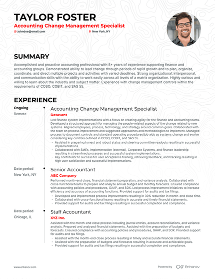 5 Management Accounting Resume Examples & Guide for 2023