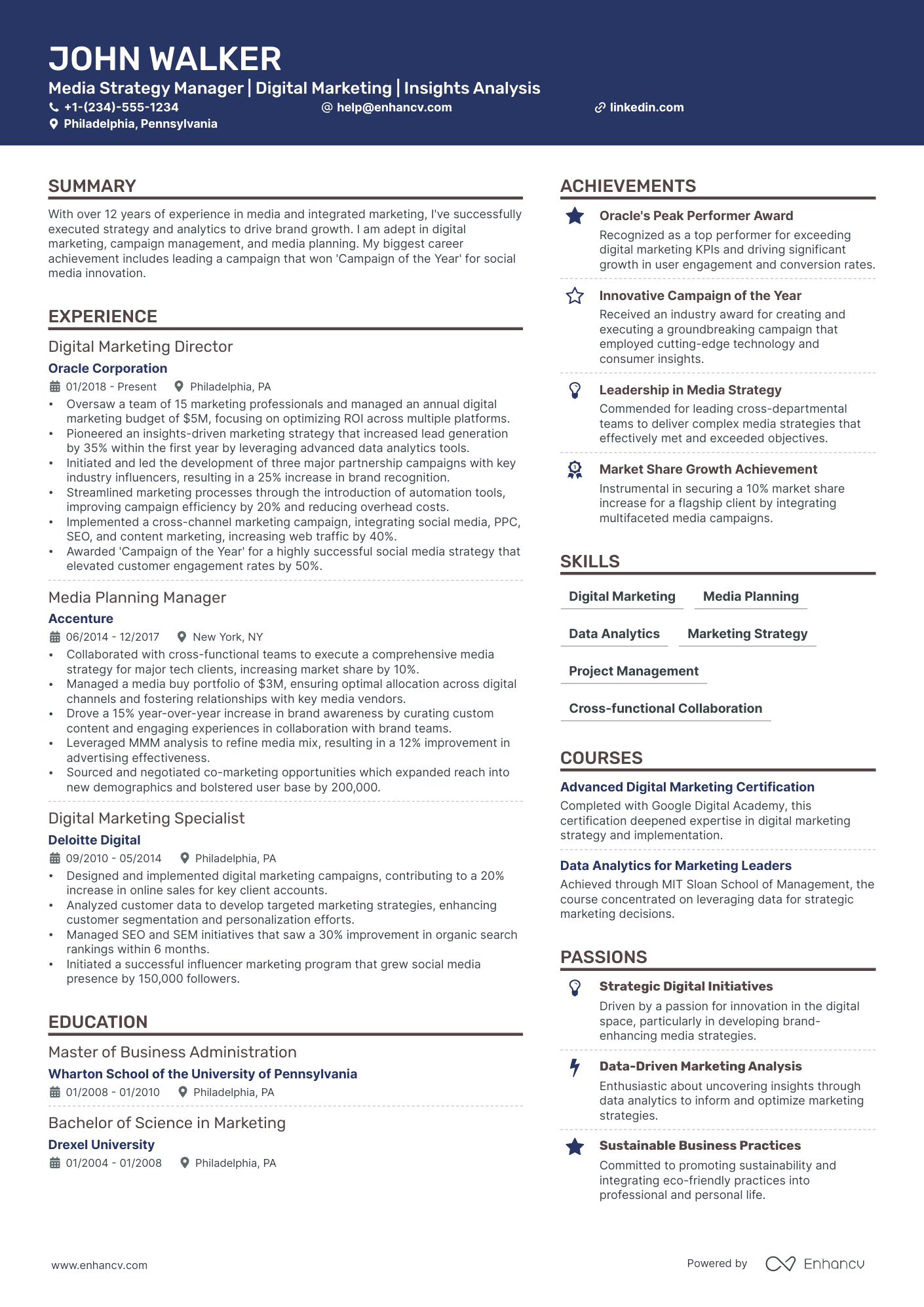 5 Media Manager Resume Examples & Guide for 2024