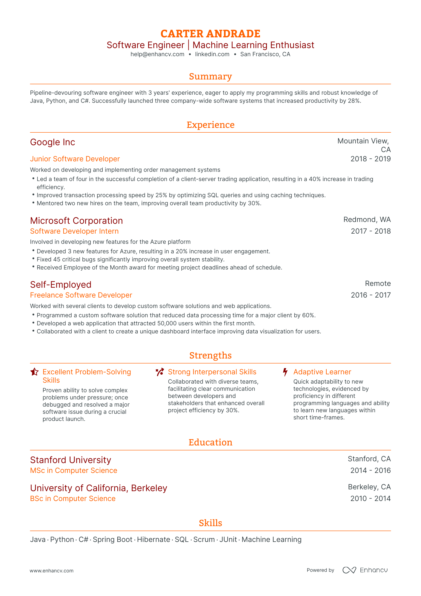 5 Software Engineer New Grad Resume Examples & Guide for 2024