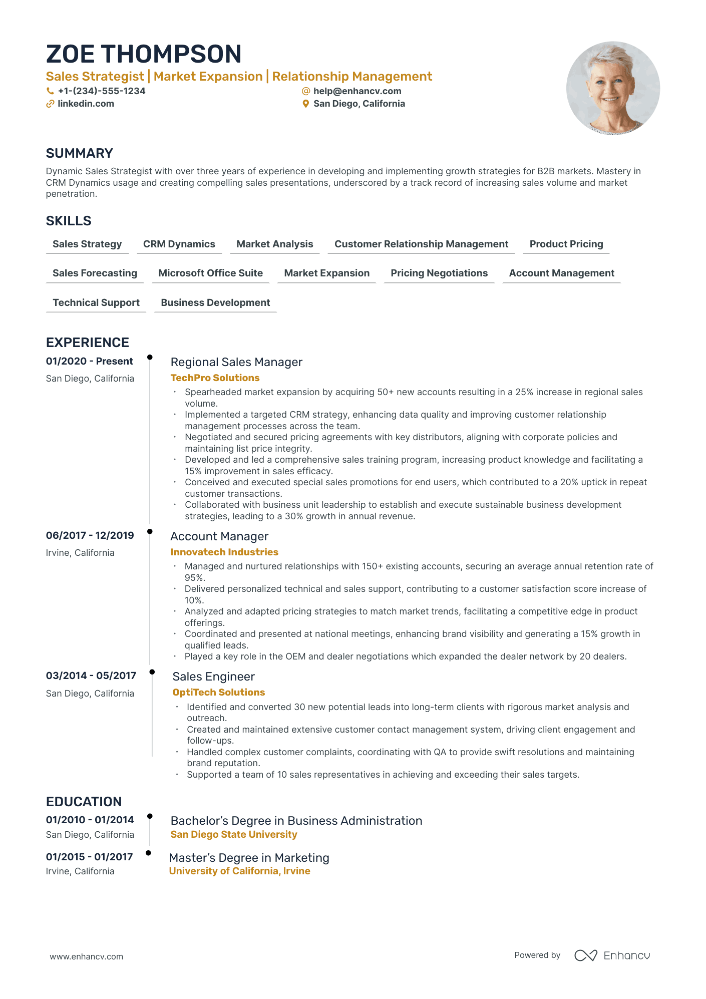 5 Area Sales Manager Resume Examples & Guide for 2024