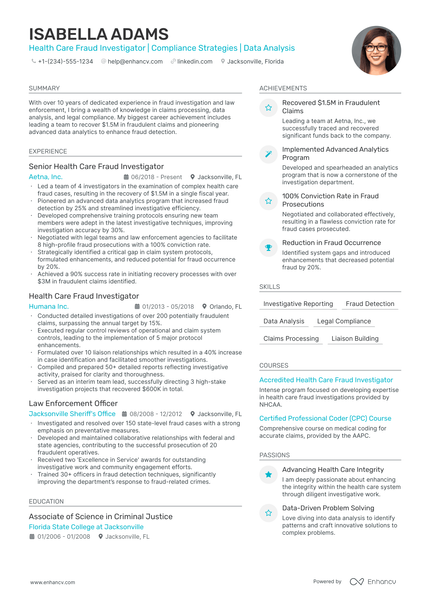 5 Fraud Investigator Resume Examples & Guide for 2024