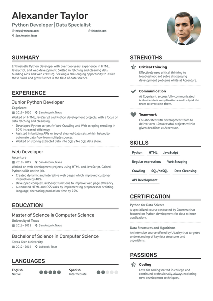 8 Python Developer Resume Examples & Guide for 2024