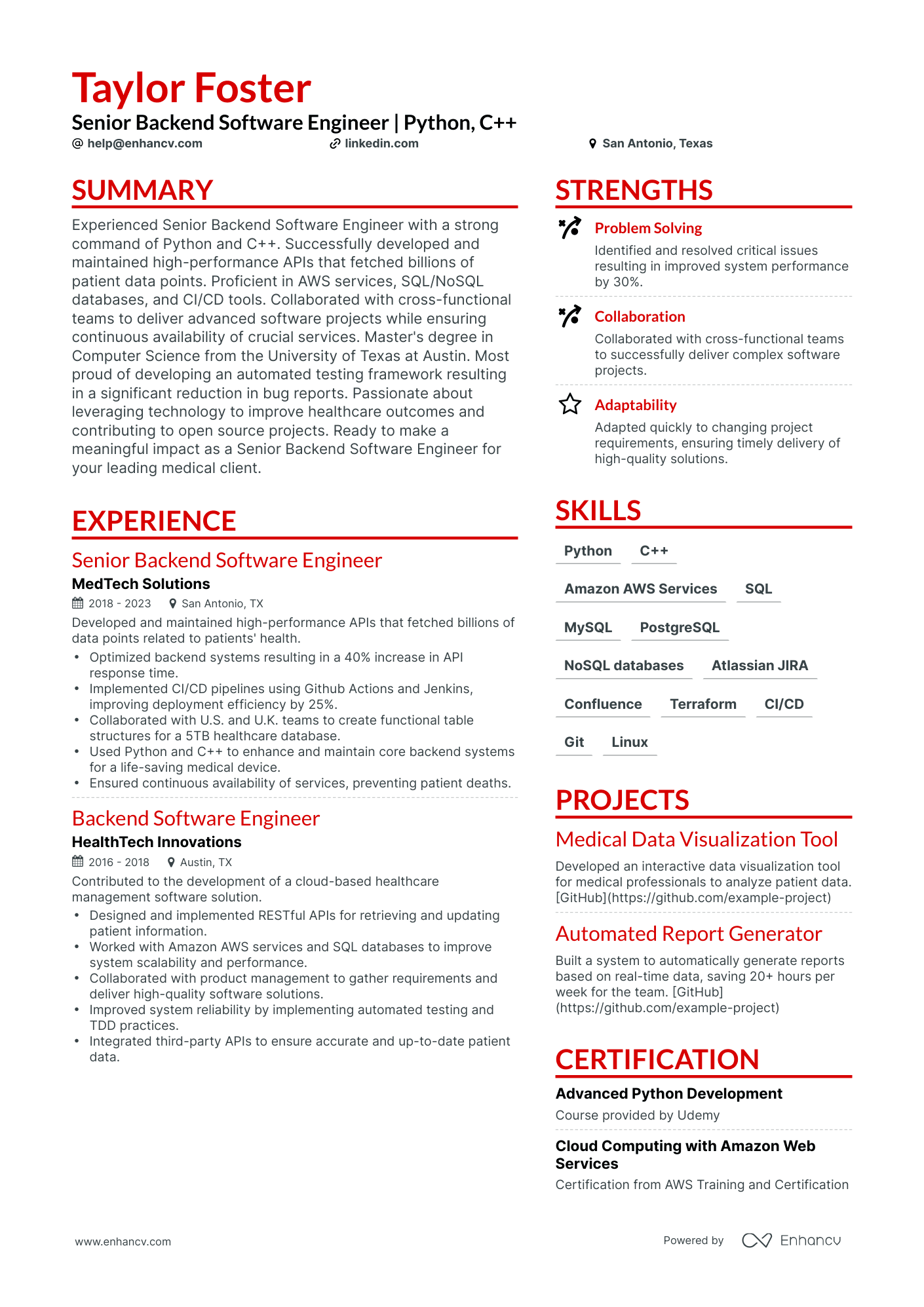 5 Lead Data Engineer Resume Examples & Guide For 2024