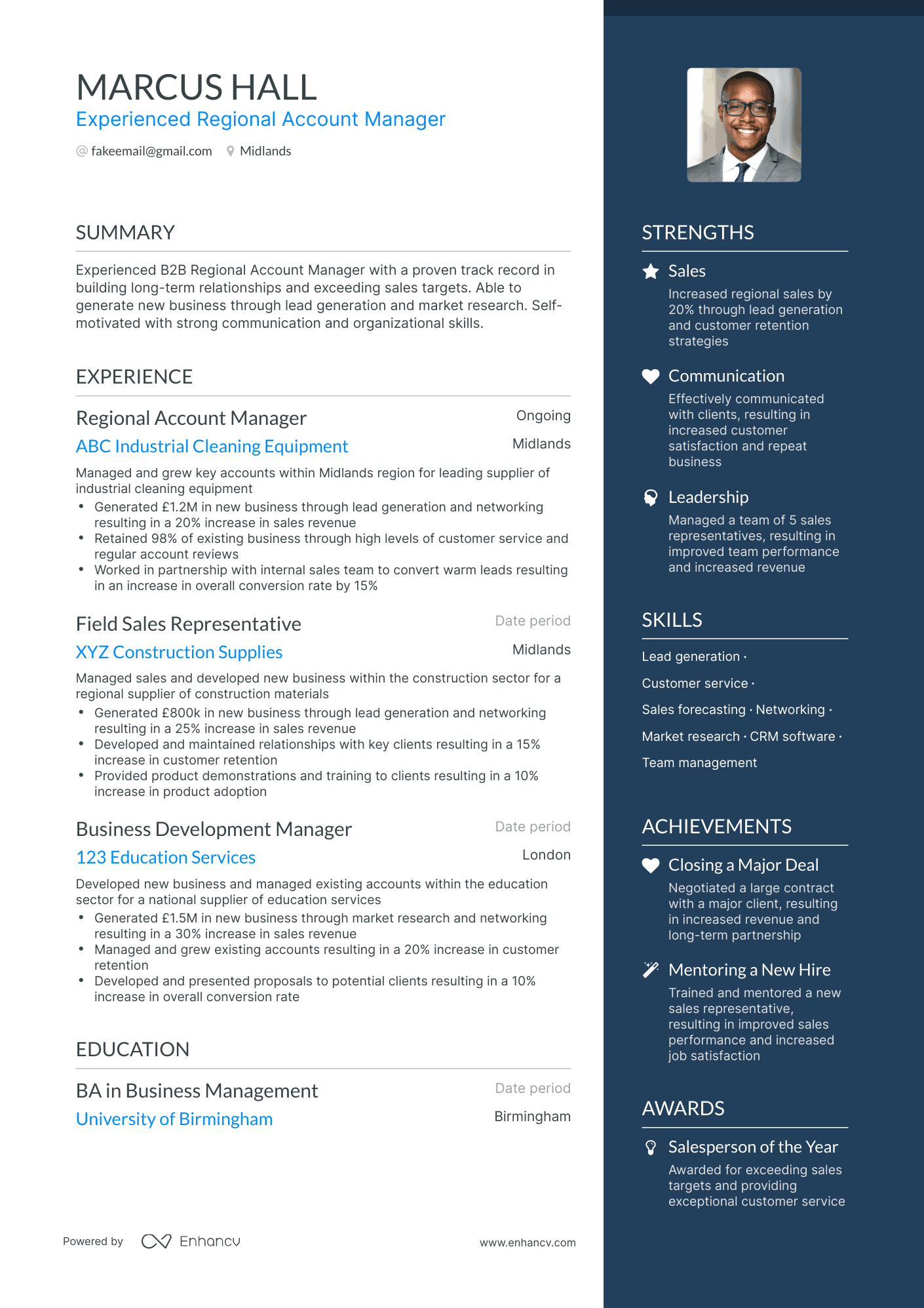 5 Regional Account Manager Resume Examples & Guide for 2024