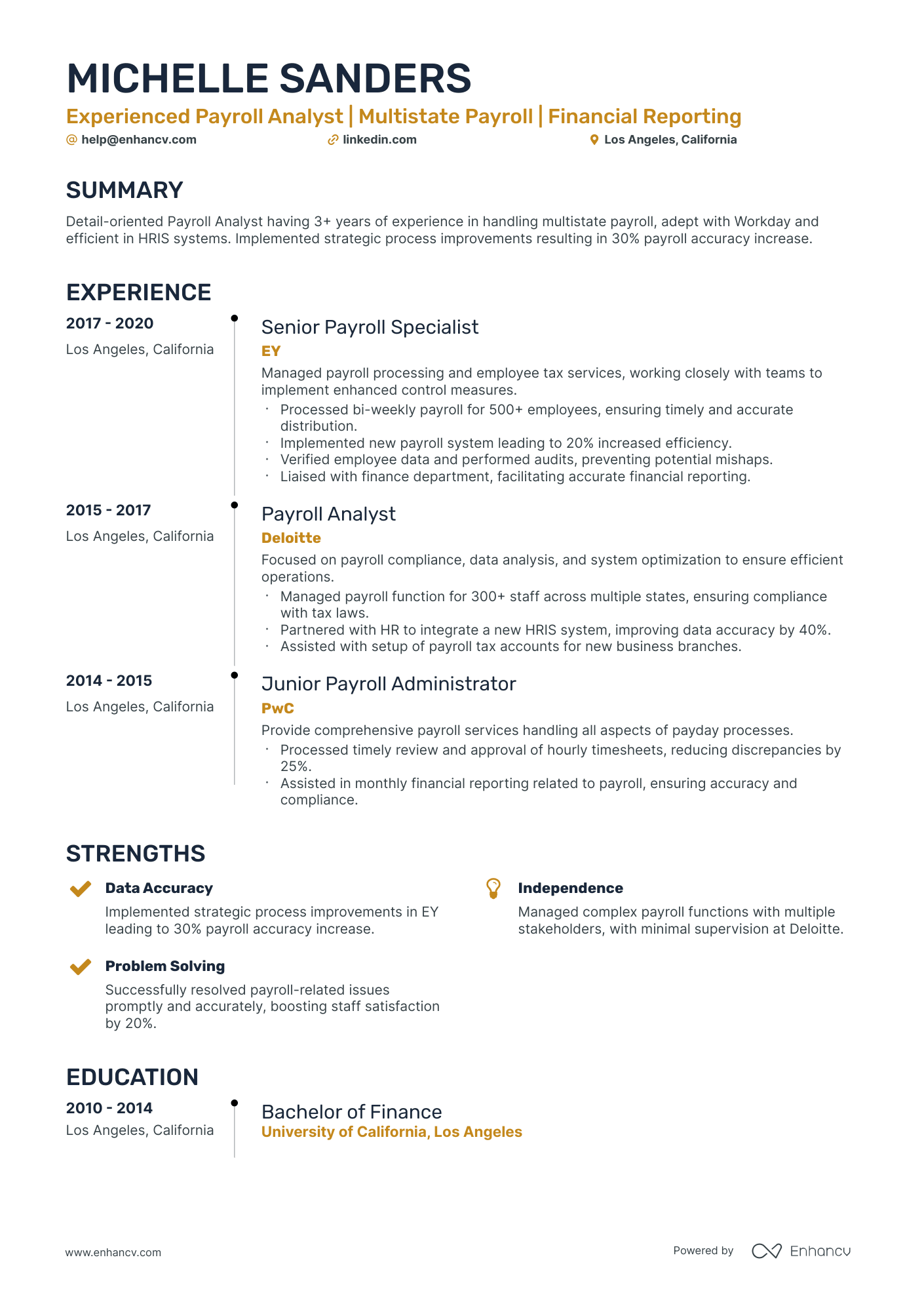 5 Payroll Analyst Resume Examples & Guide for 2024