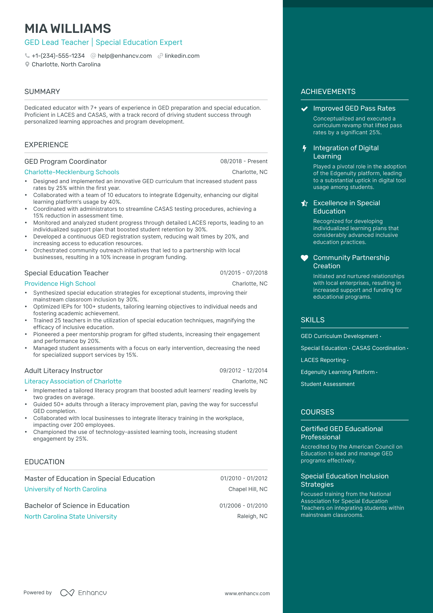 5 Lead Teacher Resume Examples & Guide for 2024