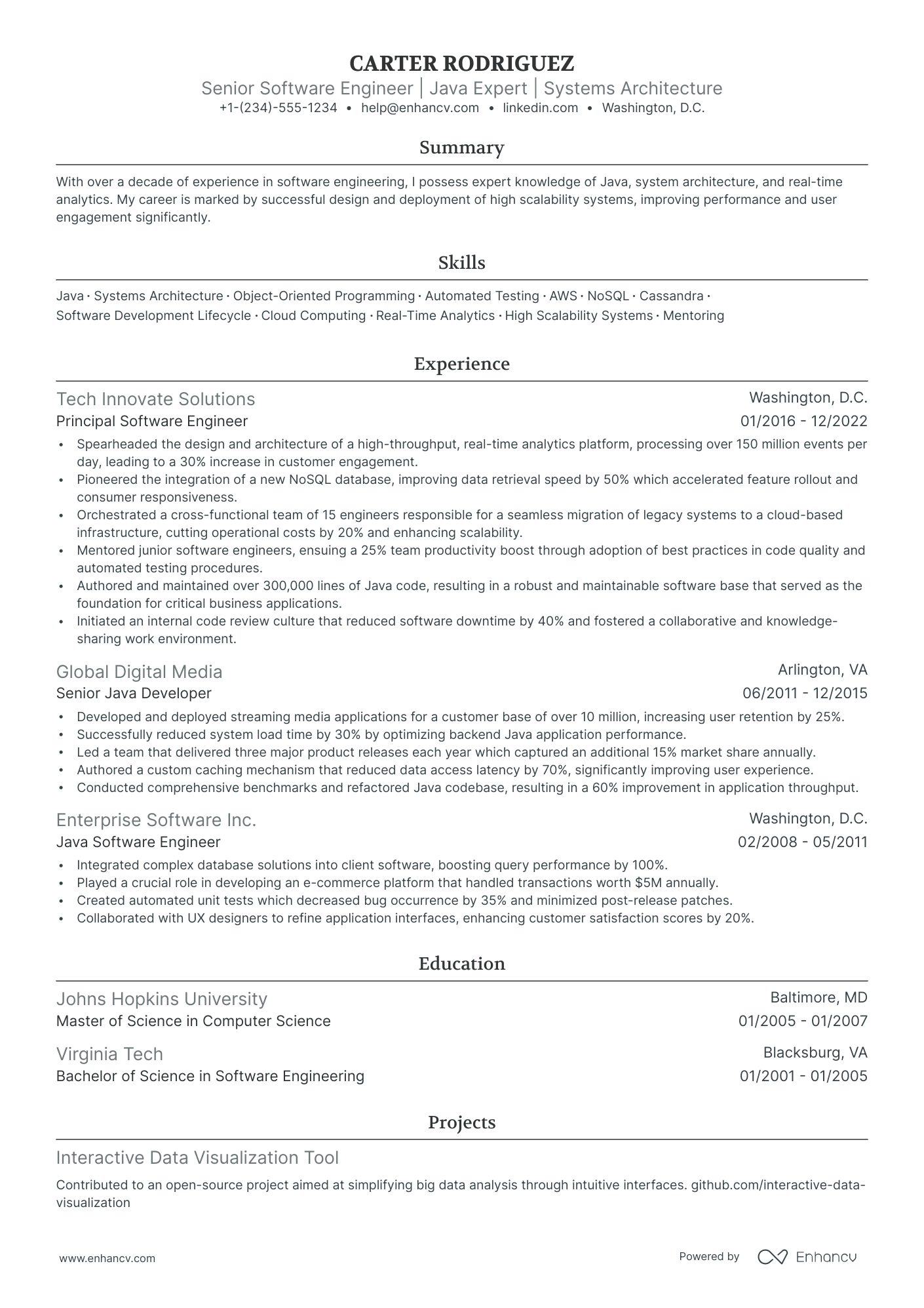 5 Principal Software Engineer Resume Examples & Guide for 2024