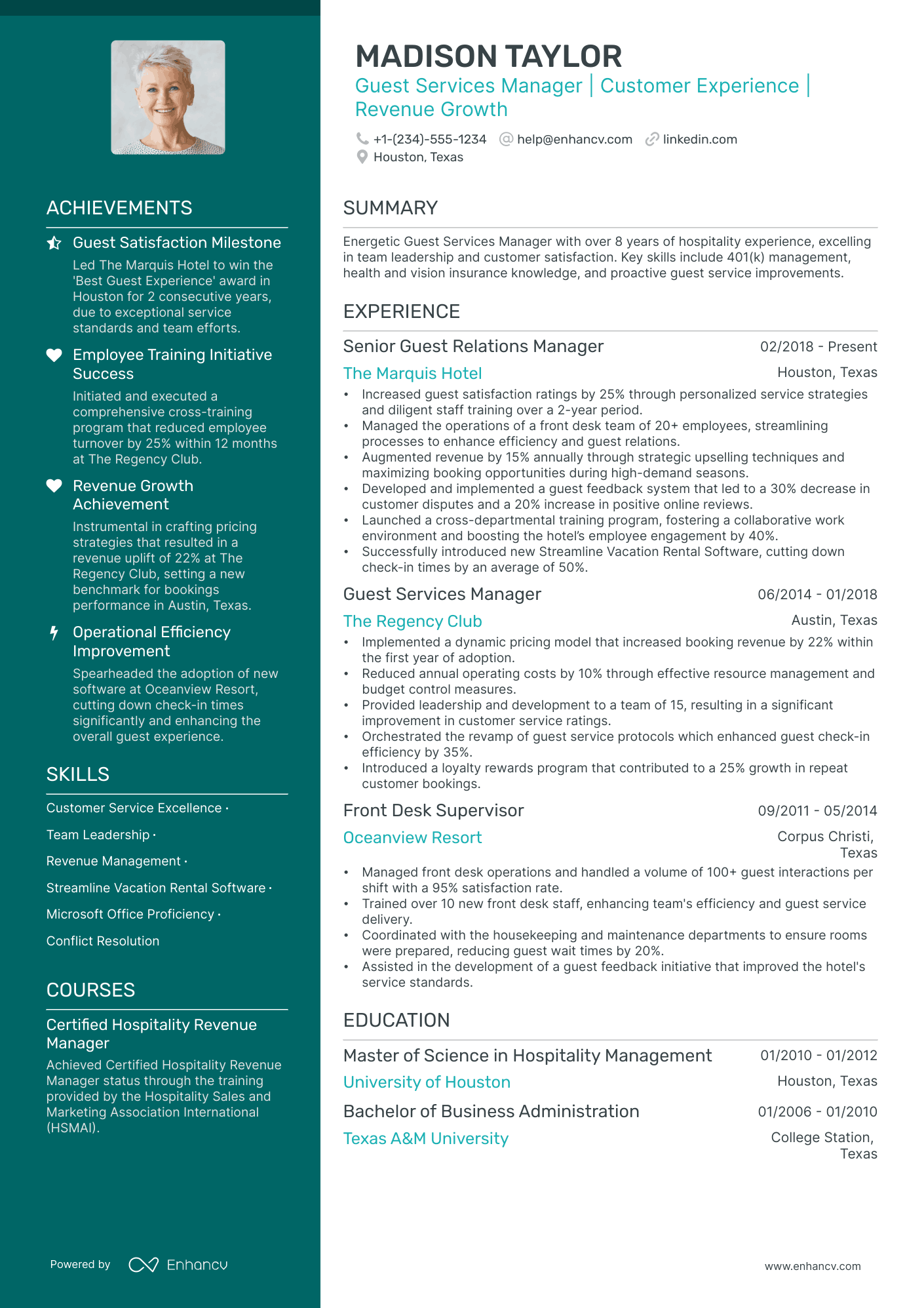 5 Guest Services Manager Resume Examples & Guide for 2024