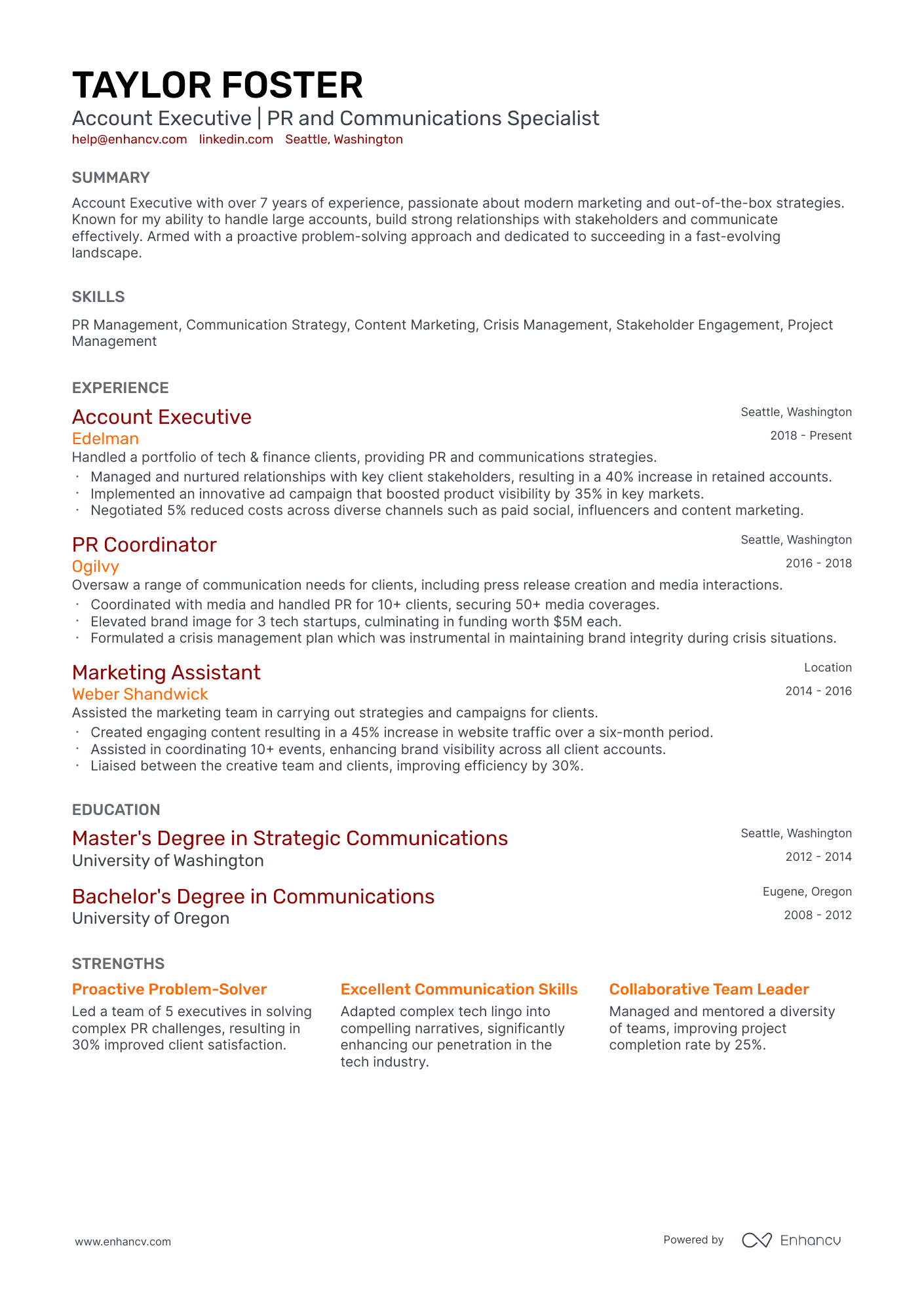 10 Senior Account Executive Resume Examples & Guide for 2026