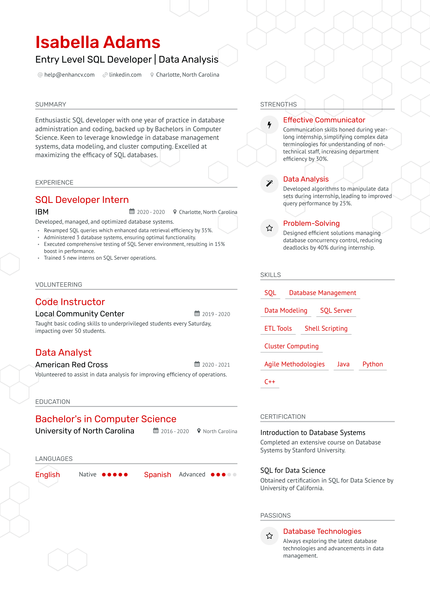 11 SQL Developer Resume Examples & Guide for 2024