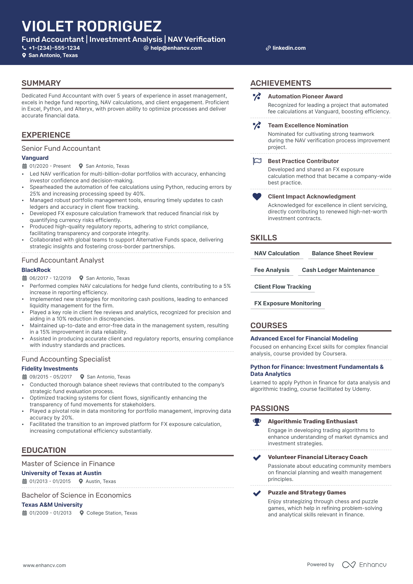 5 Fund Accountant Resume Examples & Guide for 2024