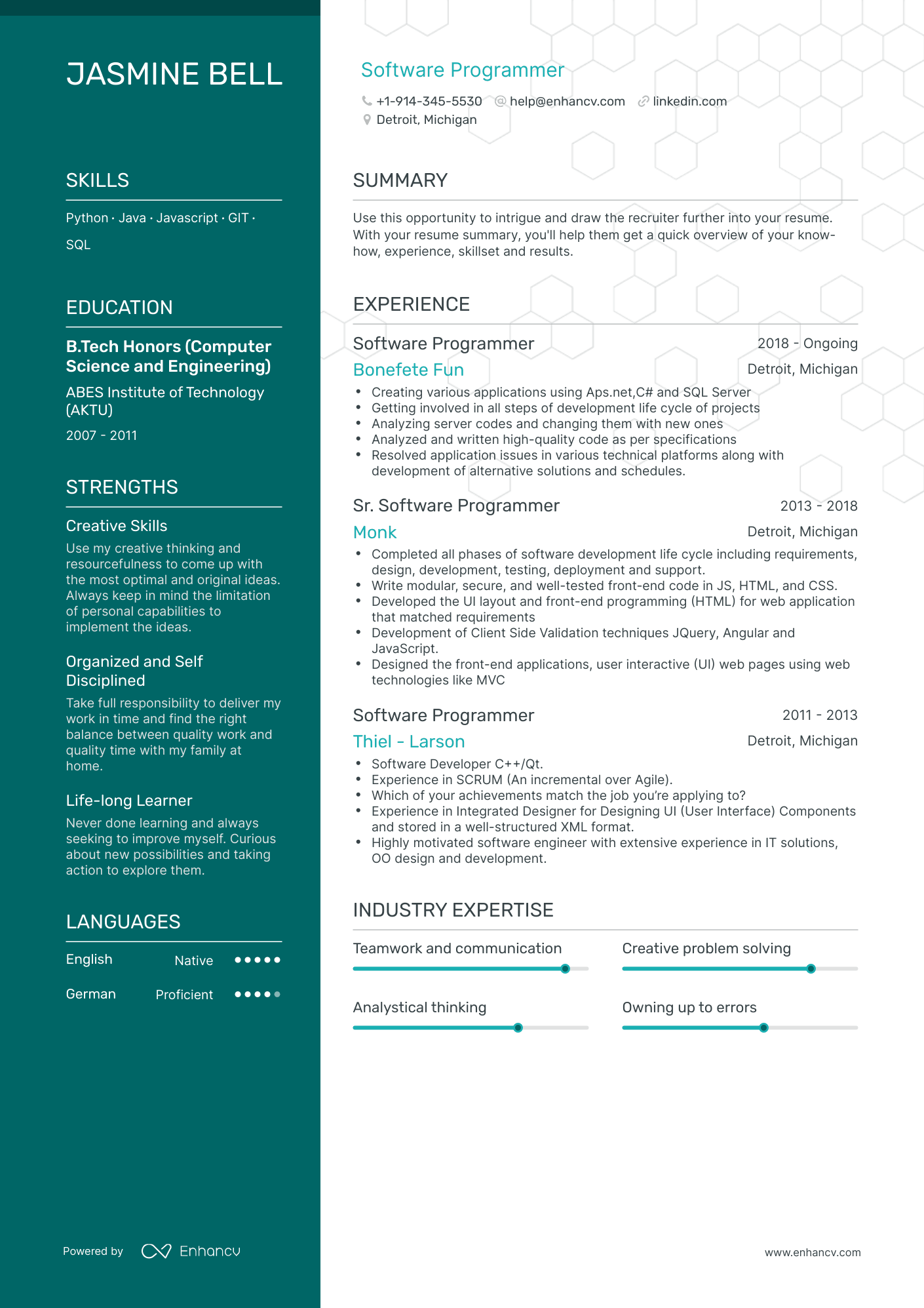 Software Programmer Resume Examples & Guide for 2023 (Layout, Skills ...