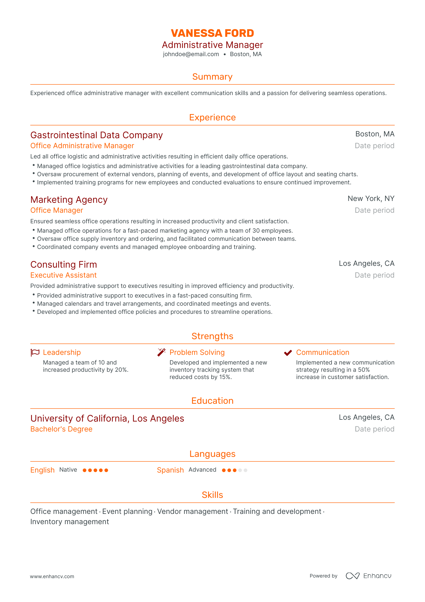 2 Administrative Manager Resume Examples & Guide for 2023