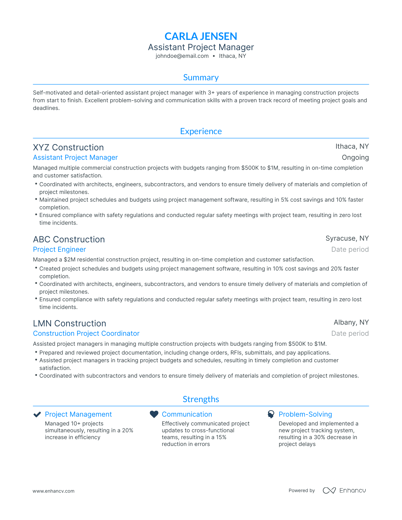 5 Assistant Project Manager Resume Examples & Guide for 2024