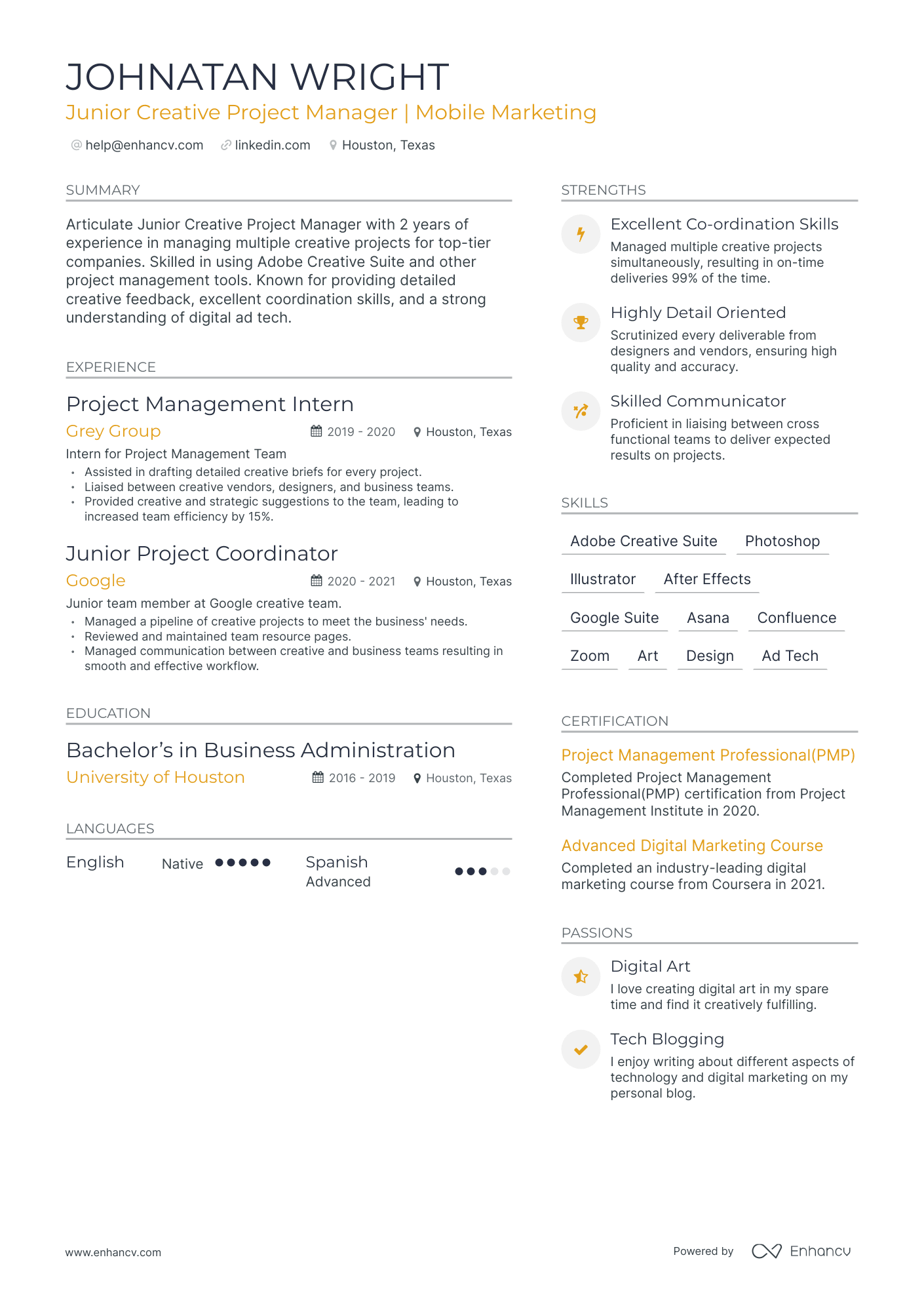 5 Junior Project Manager Resume Examples & Guide for 2024