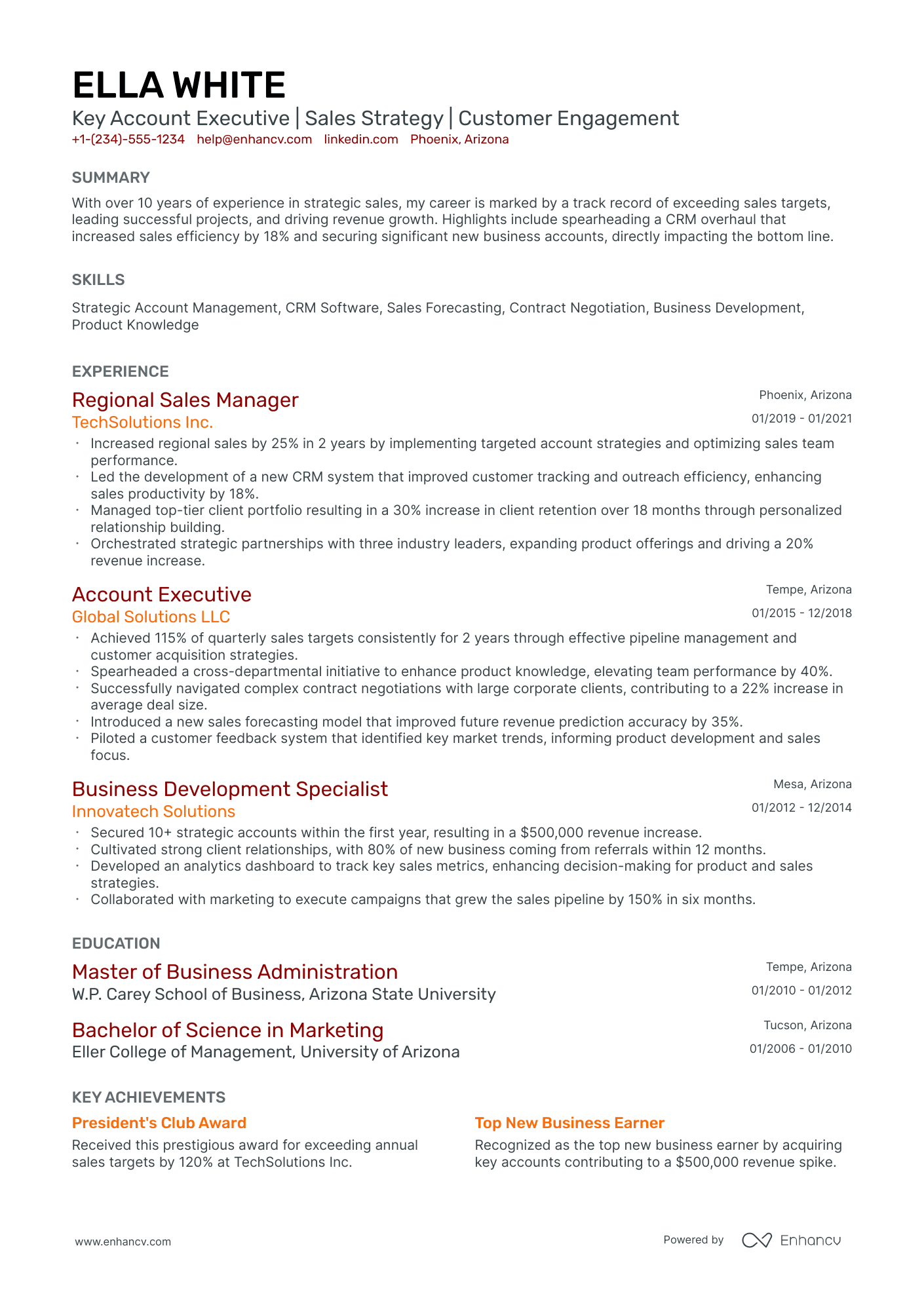 10 Sales Account Manager Resume Examples, Templates & Guide for 2026