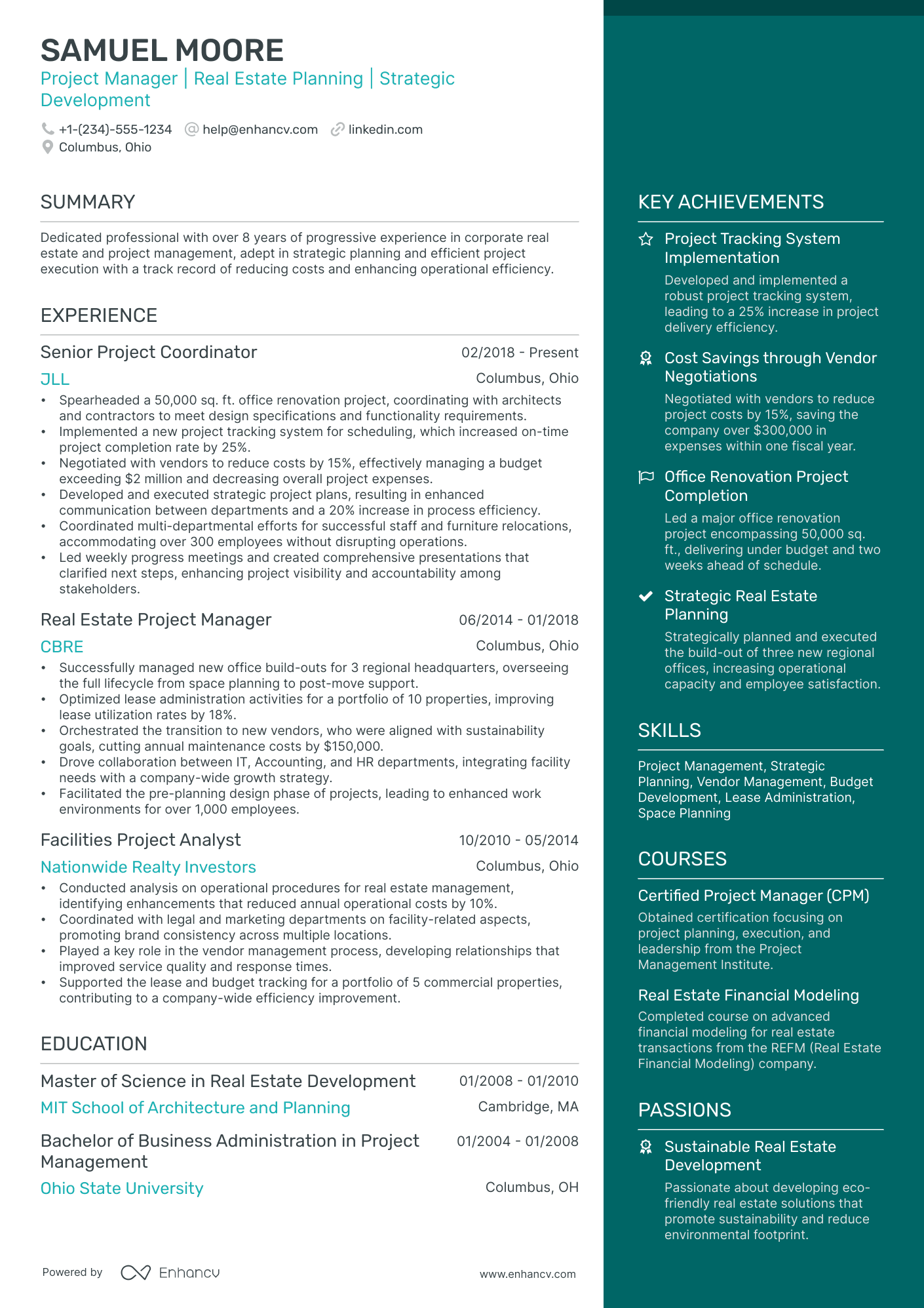 10 Real Estate Project Manager Resume Examples & Guide for 2026