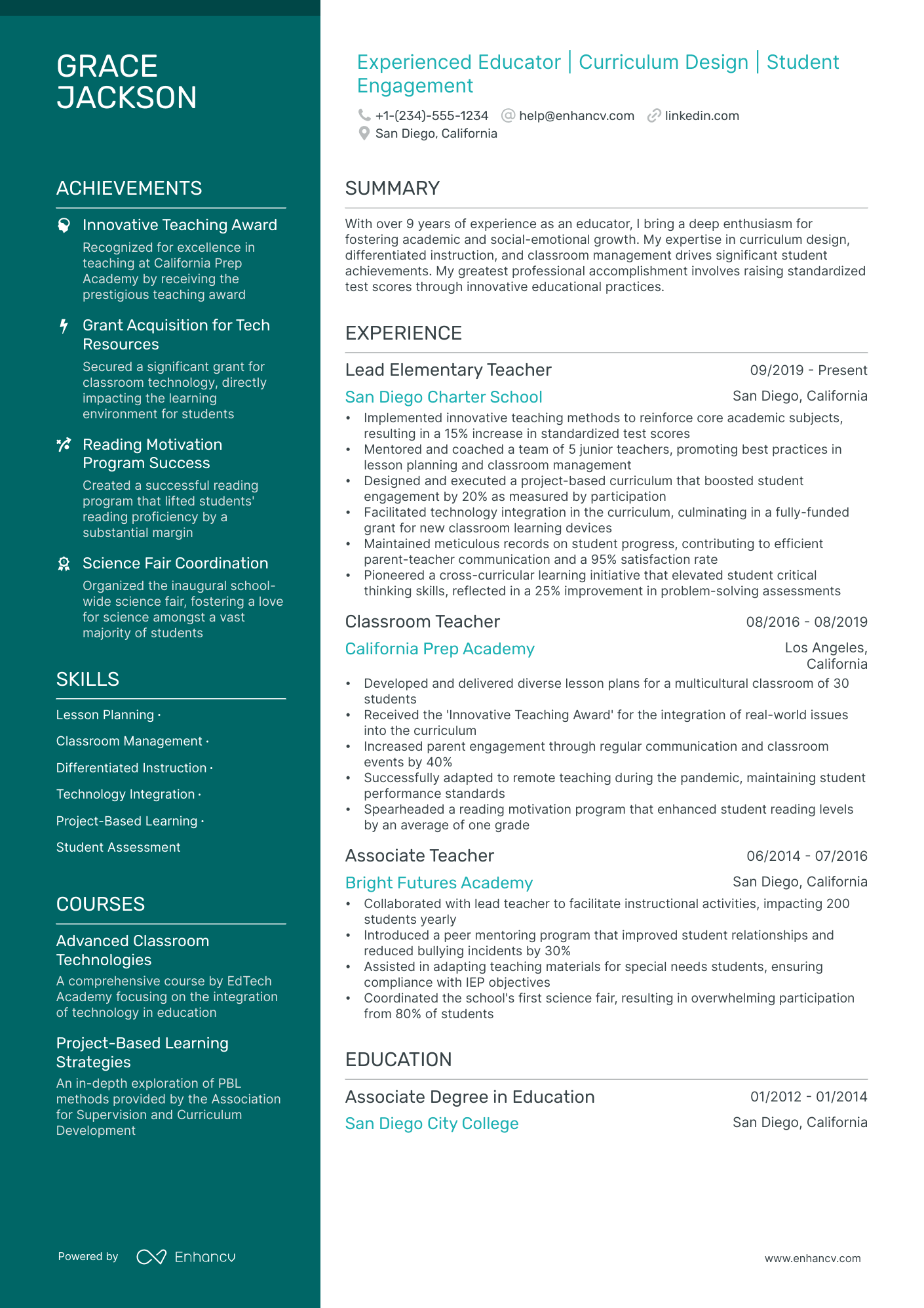 5 Kindergarten Teacher Resume Examples & Guide for 2024