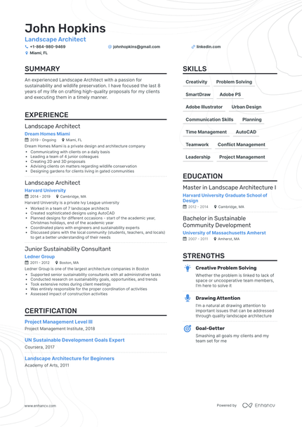 5 Architect Resume Examples & Guide for 2024