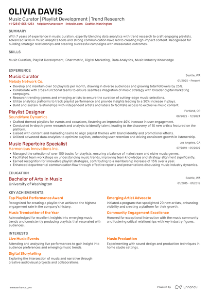18 Spotify Resume Examples & Guide for 2026