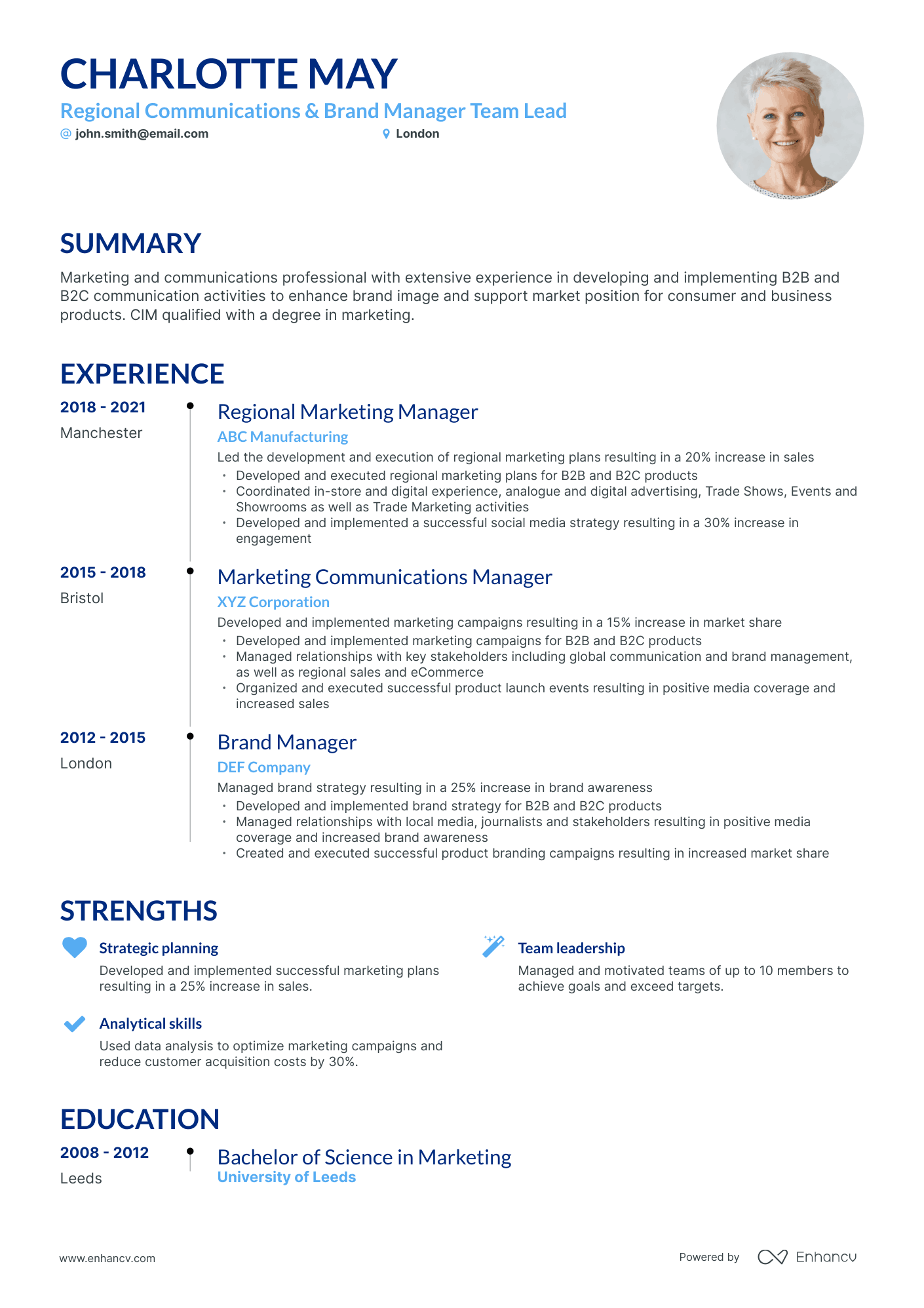 5 Regional Marketing Manager Resume Examples & Guide for 2024