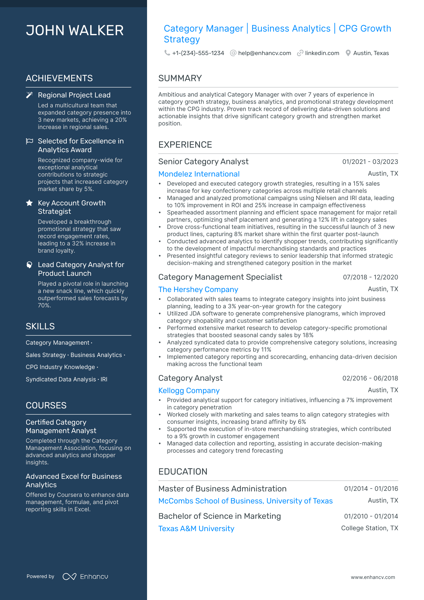 5 Category Manager Resume Examples & Guide for 2024