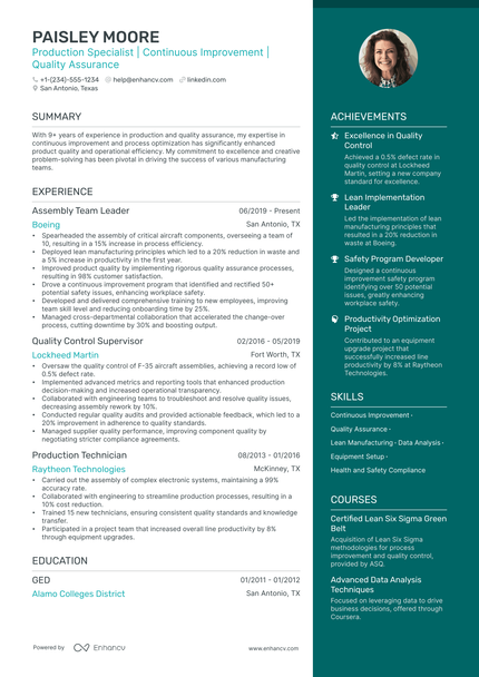 5 Machine Operator Resume Examples & Guide for 2024