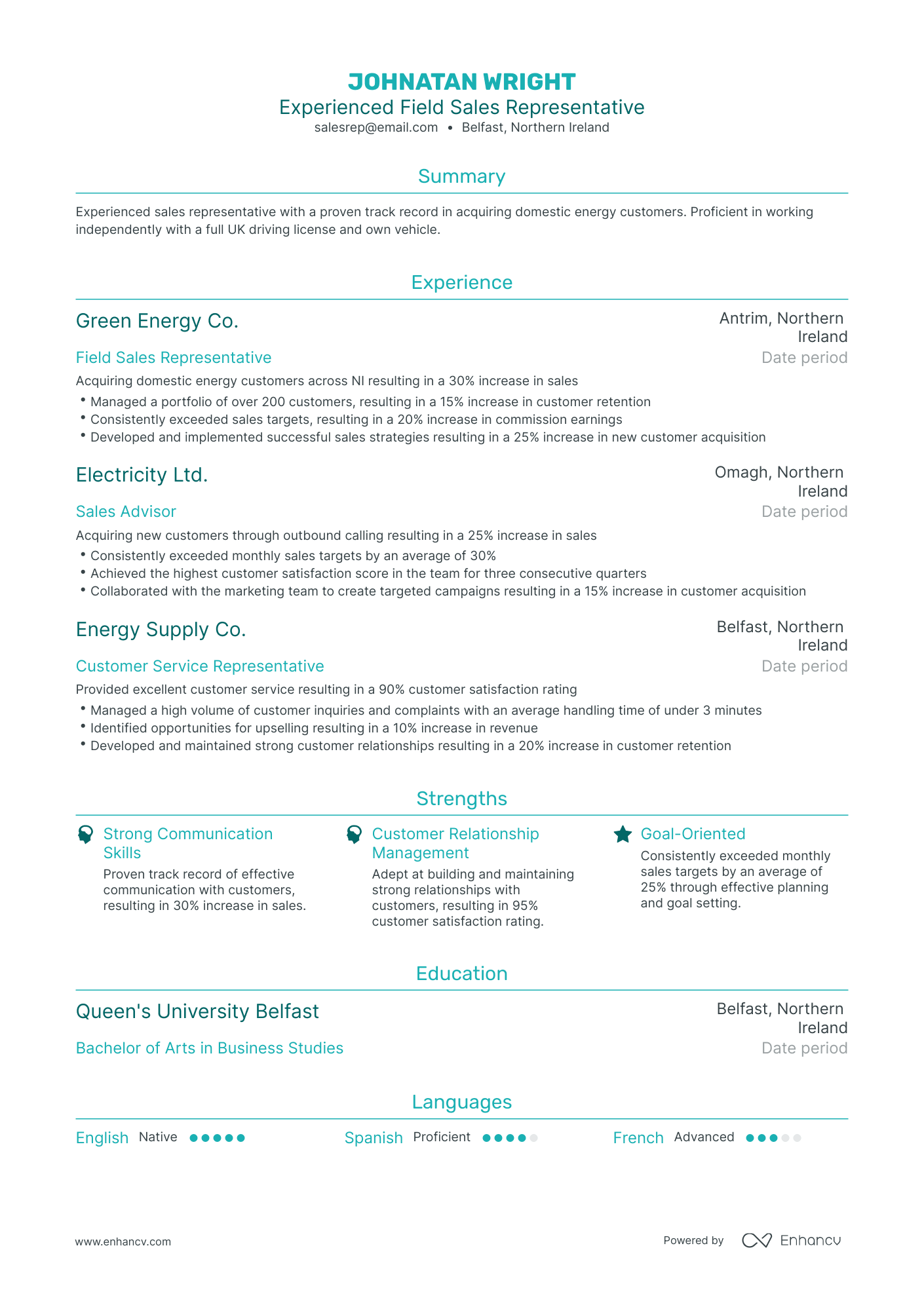 5 Customer Sales Representative Resume Examples & Guide For 2023