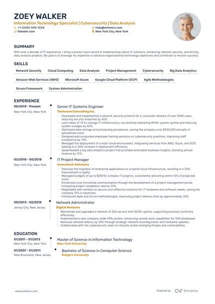 5 IT Specialist Resume Examples & Guide for 2024