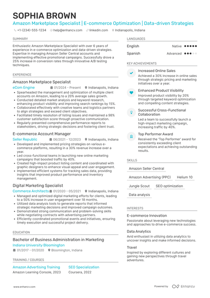 18 Amazon Resume Examples & Guide for 2026