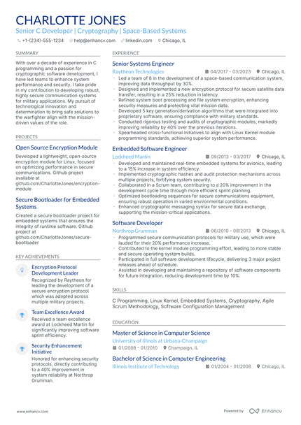10 C Developer Resume Examples & Guide for 2026