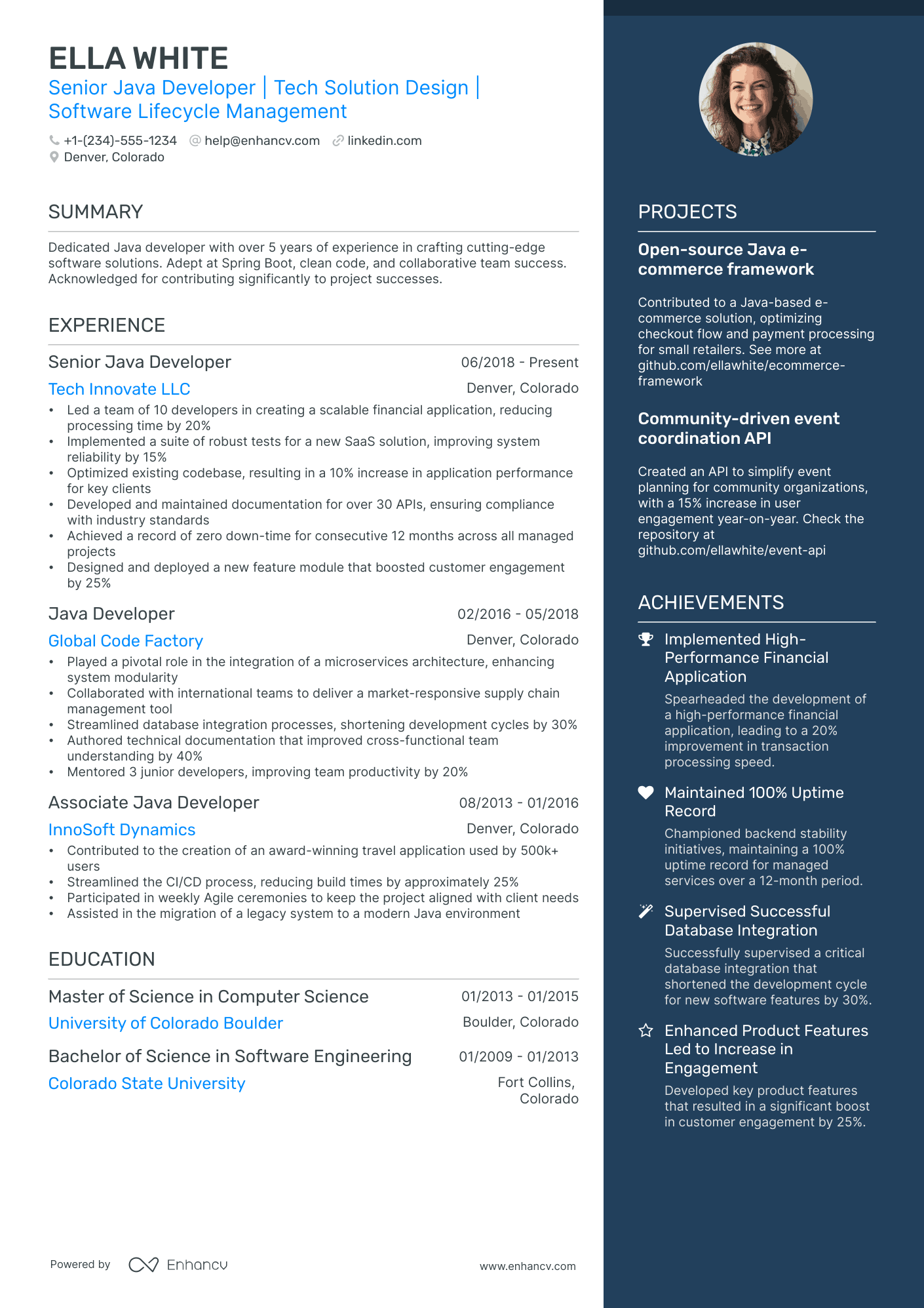 5 Senior Java Developer Resume Examples & Guide For 2024