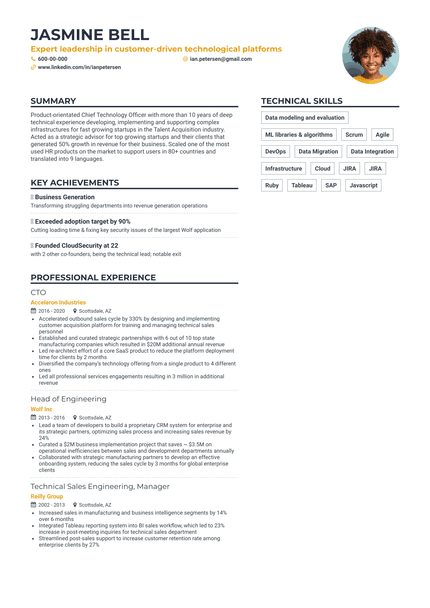 5 CTO Resume Examples & Guide for 2024