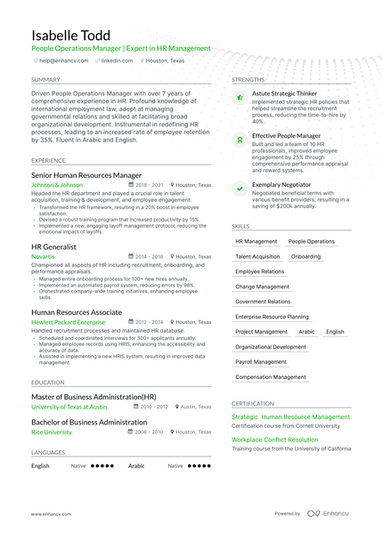 5 People Operations Manager Resume Examples & Guide for 2024