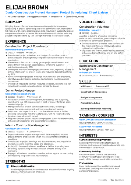 16 Construction Project Manager Resume Examples & Guide for 2026