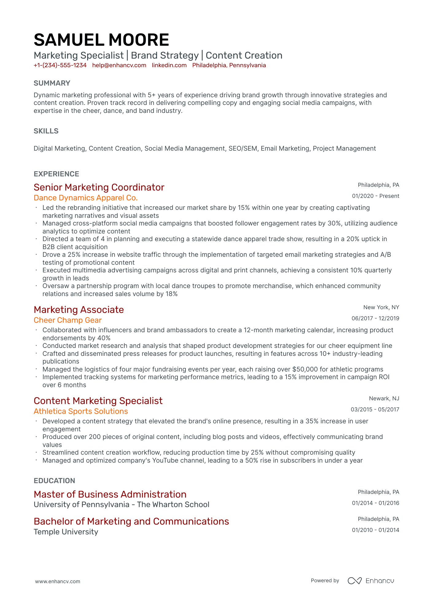 10 Fashion Marketing Resume Examples & Guide for 2026