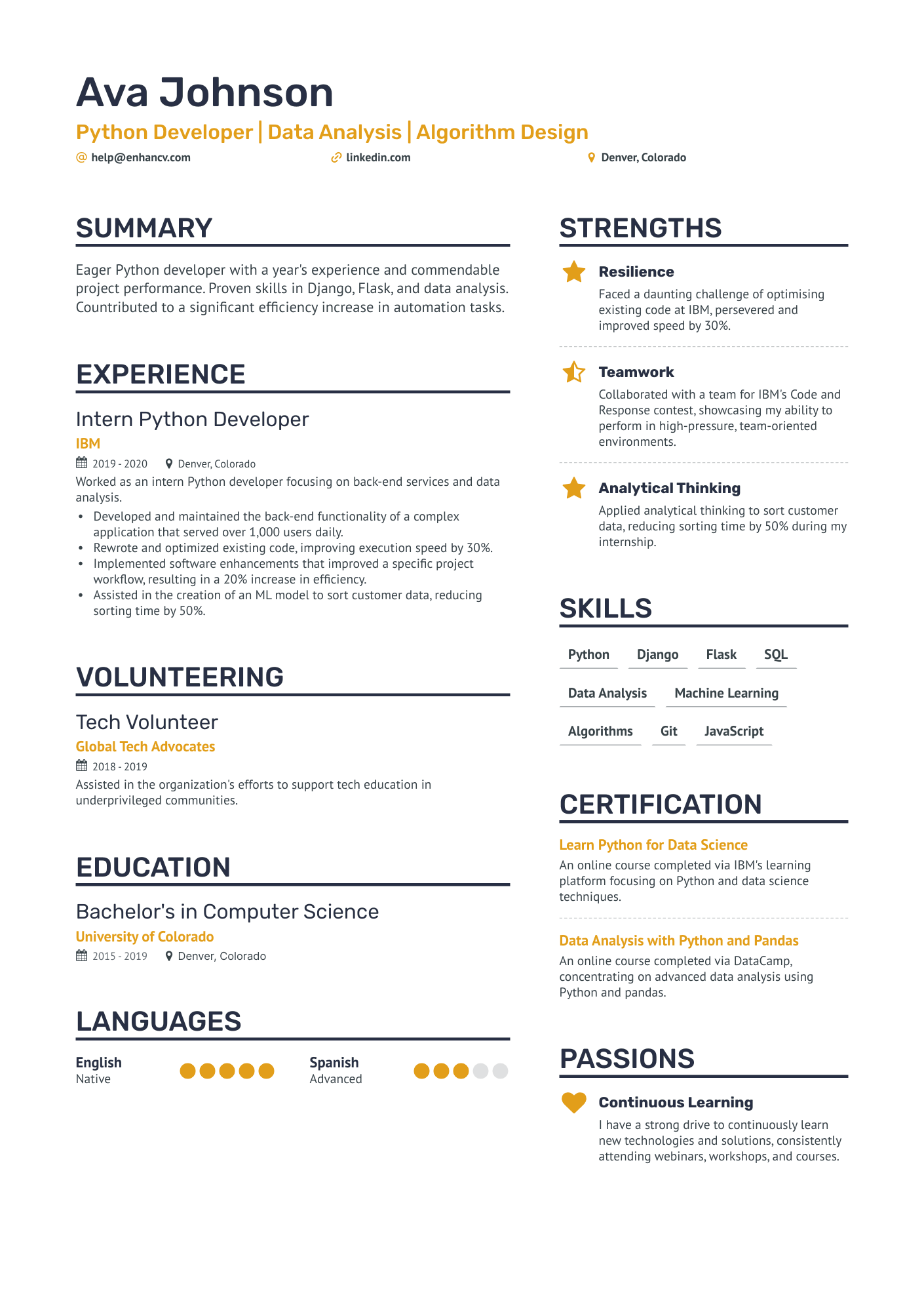 8 Python Developer Resume Examples & Guide for 2024