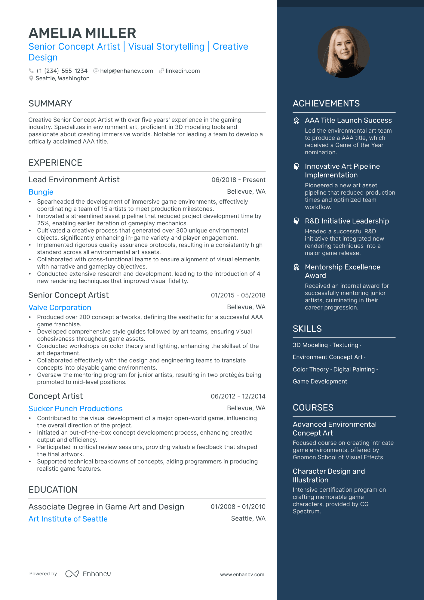 5 Concept Art Resume Examples & Guide for 2024