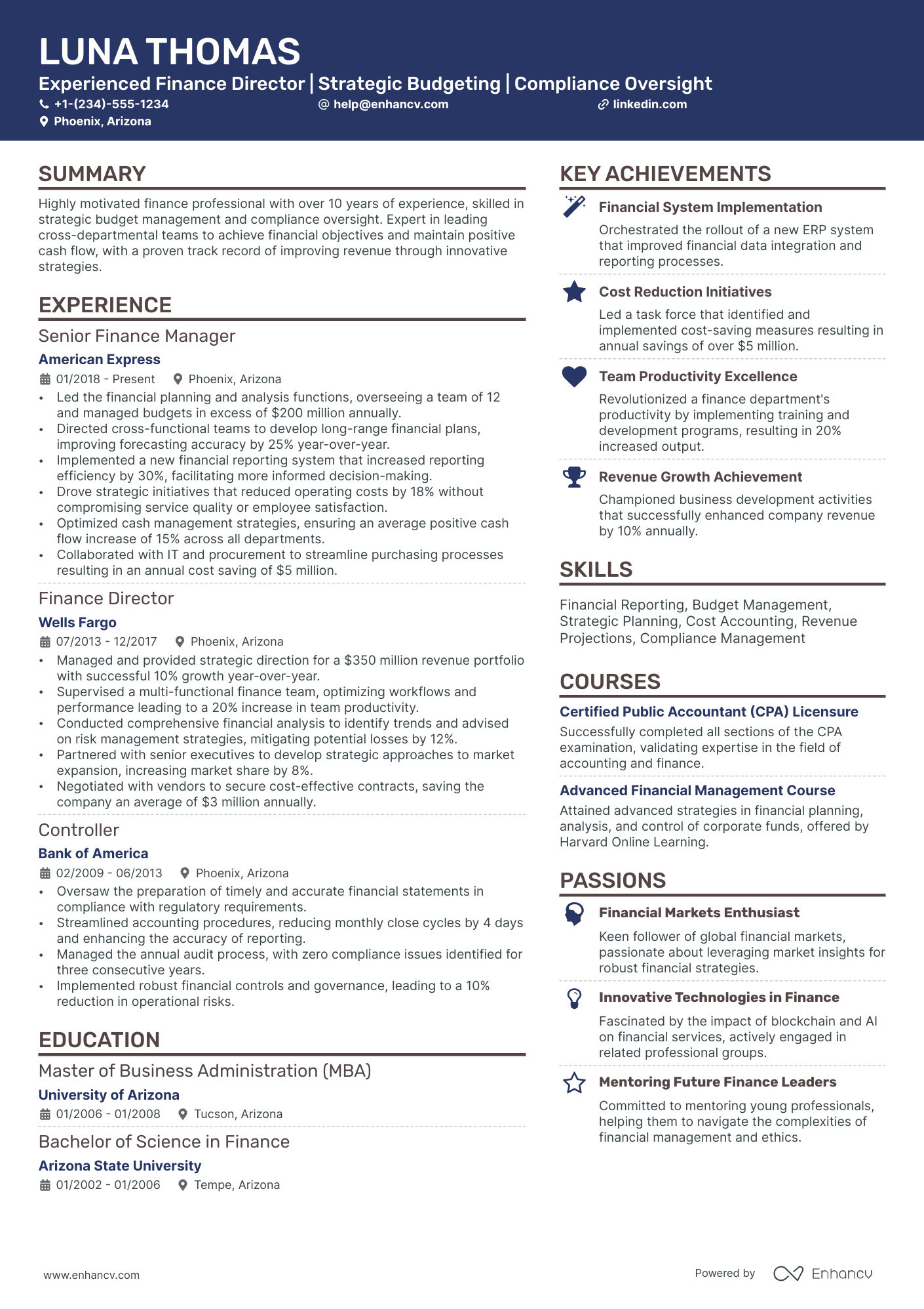 10 Director of Finance Resume Examples & Guide for 2026