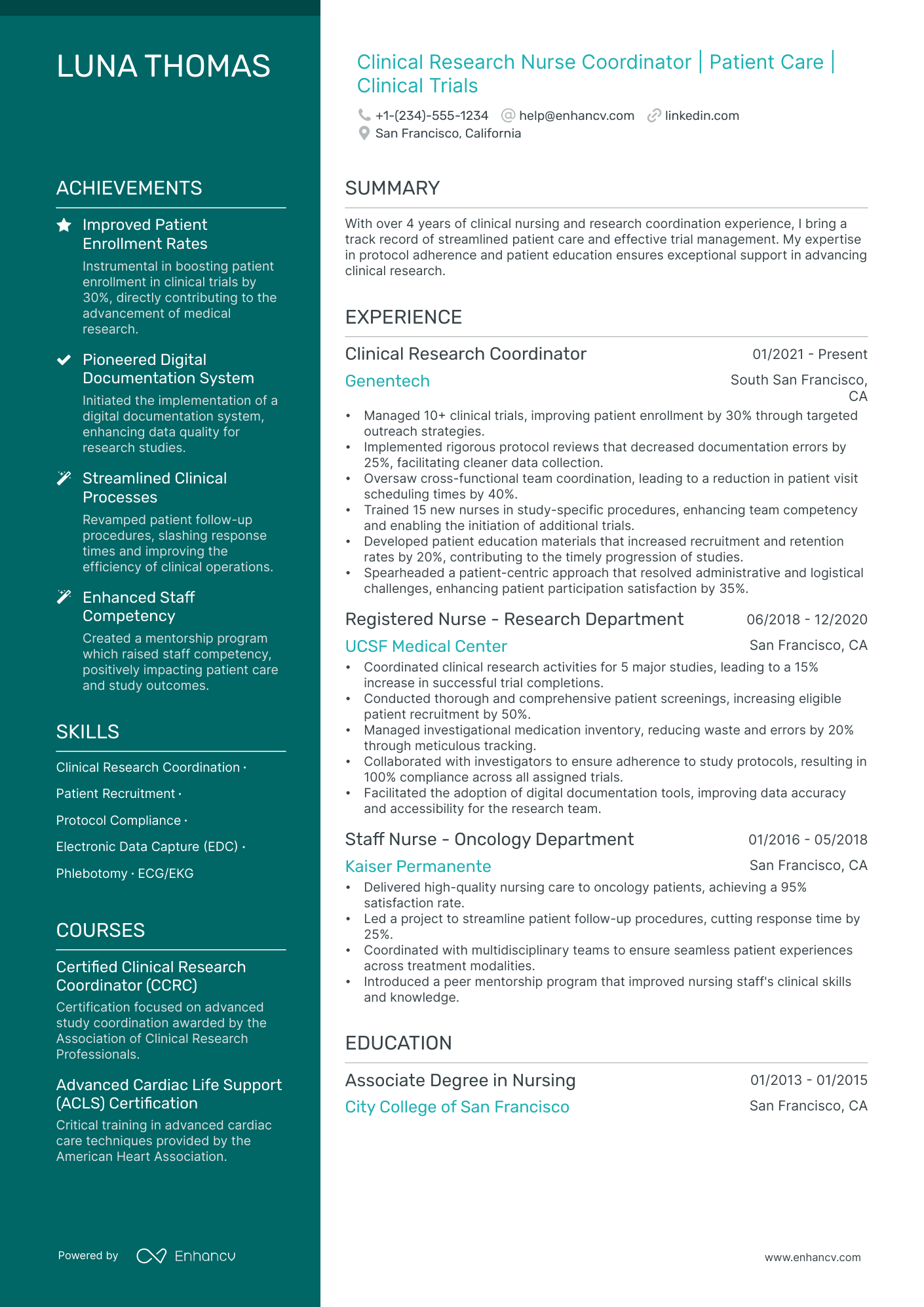 5 Clinical Research Nurse Resume Examples & Guide for 2024