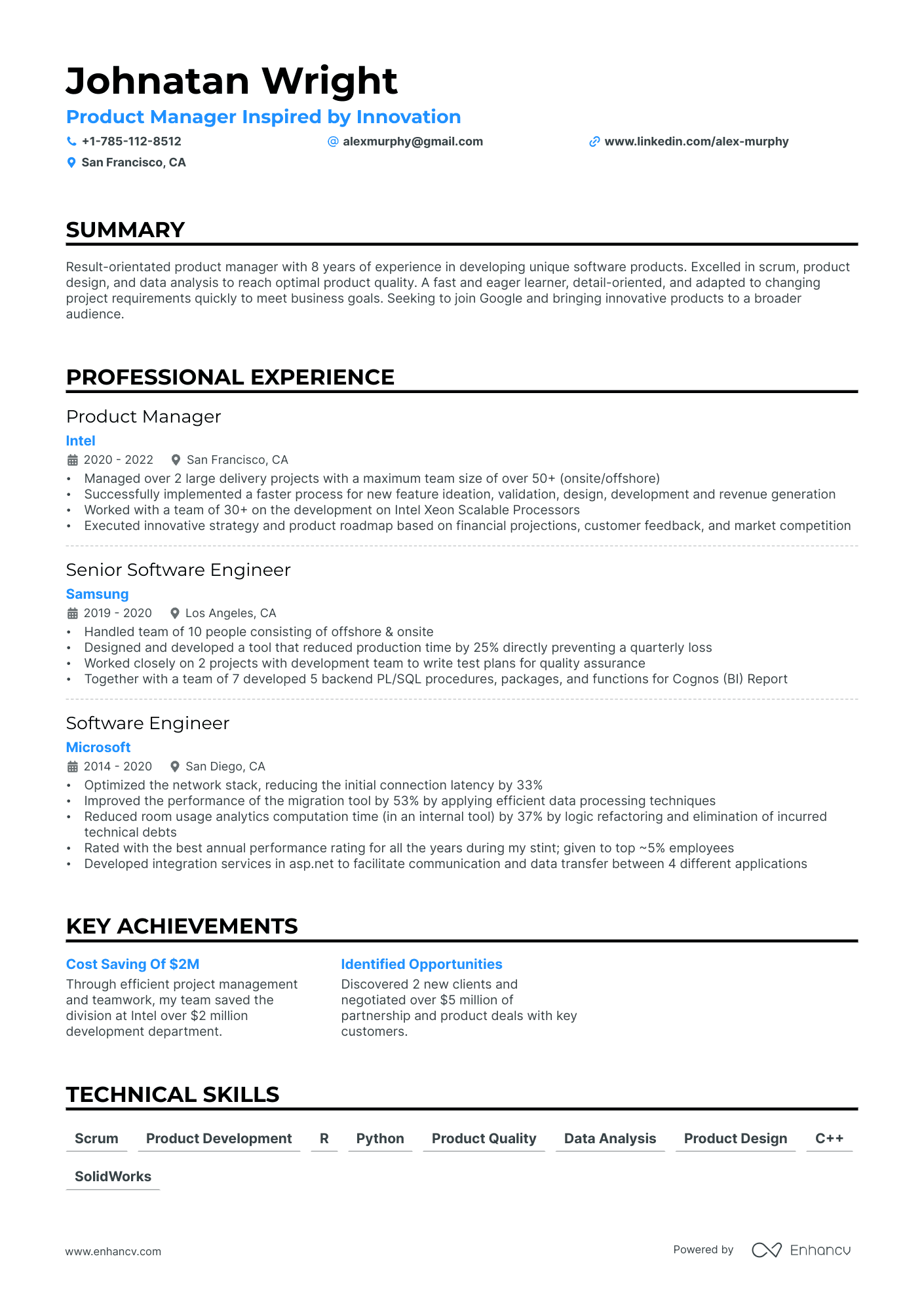 5 Google Resume Examples & Guide for 2024