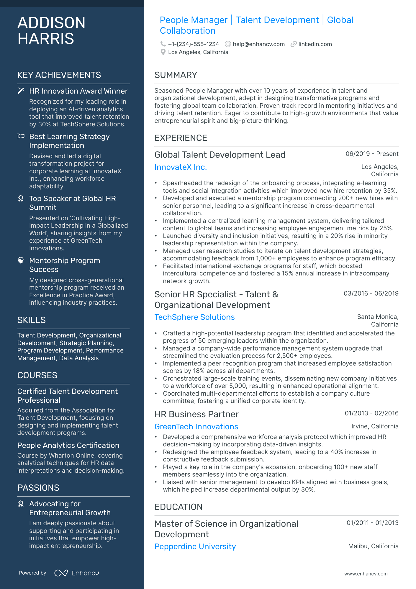 10 People Manager Resume Examples & Guide for 2025