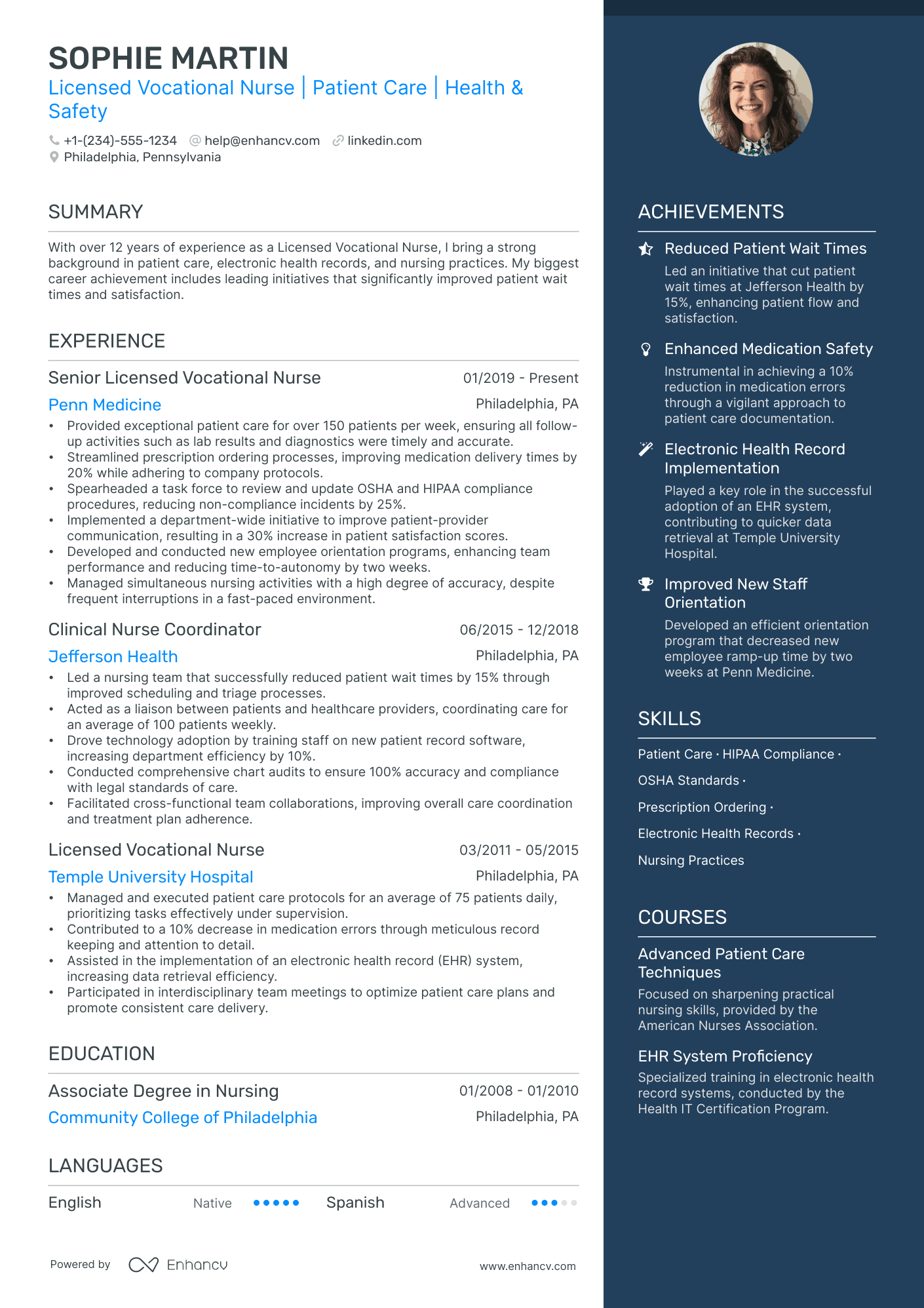 5 LVN Resume Examples & Guide for 2024