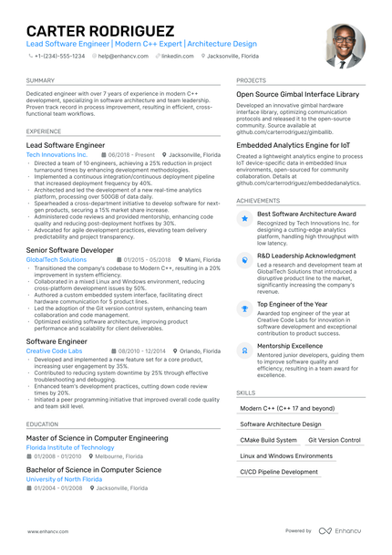 5 Software Team Lead Resume Examples & Guide for 2024